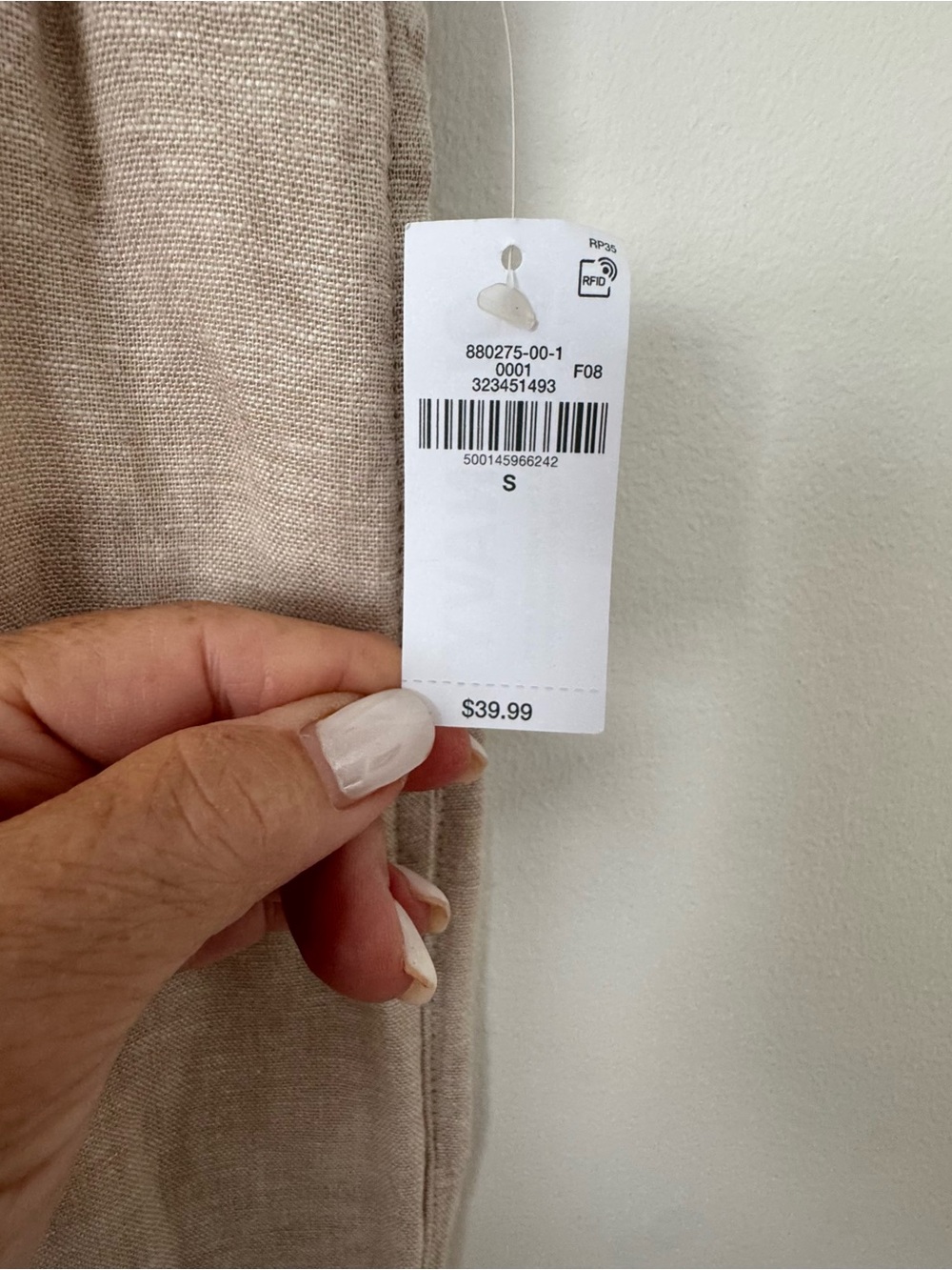 Old Navy High Waisted Linen Wide Leg Pant In Flax Linen - Picture 4 of 8